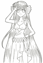 coloriage mermaid melody se tient le tete